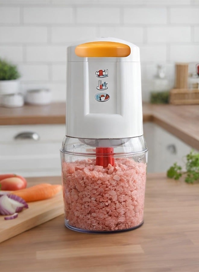 توسكانا يو مفرمة طعام كهربائية متعددة الاستخدامات 400 واط بشفرات حادة من الستانلس ستيل، فرامة خضار بوعاء شفاف بسعة 0.5 لتر و شفرات قابلة للإزالة مثالية لفرم الثوم و البصل و اللحم - Image 1